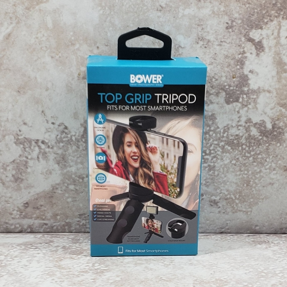 Bower 360 Degree Cold Shoe Mount Pan Mini Top Grip Rotating Smartphone Tripod